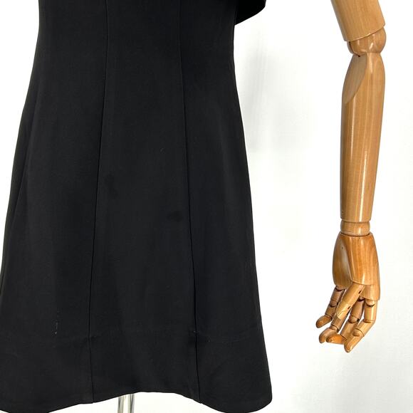 Vintage 90s Rubber Ducky Black Strapless Skater Mini Dress - Picture 3 of 7